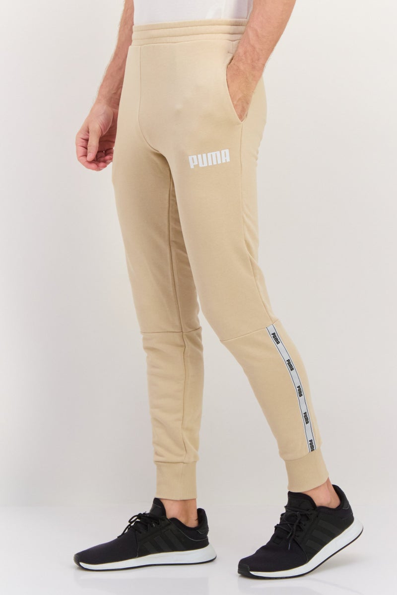 PUMA سروال تدريب رياضي للرجال مع حبل سحب، بيج - Image 2